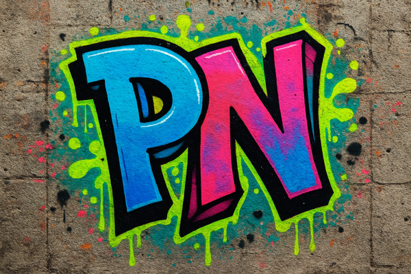 PN intertwined graffiti 